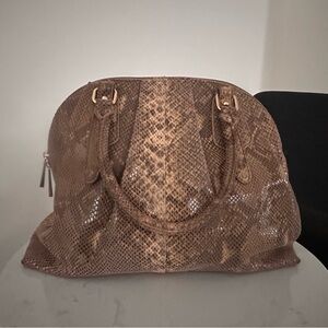 Tiffany & Fred Textured Tan Shoulder Bag